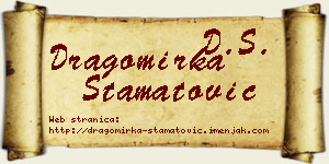 Dragomirka Stamatović vizit kartica